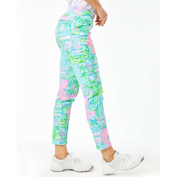 Pantalon De Sport Lilly Pulitzer LUXLETIC Corso Rose, Taille 4 – Idéal Golf & Détente